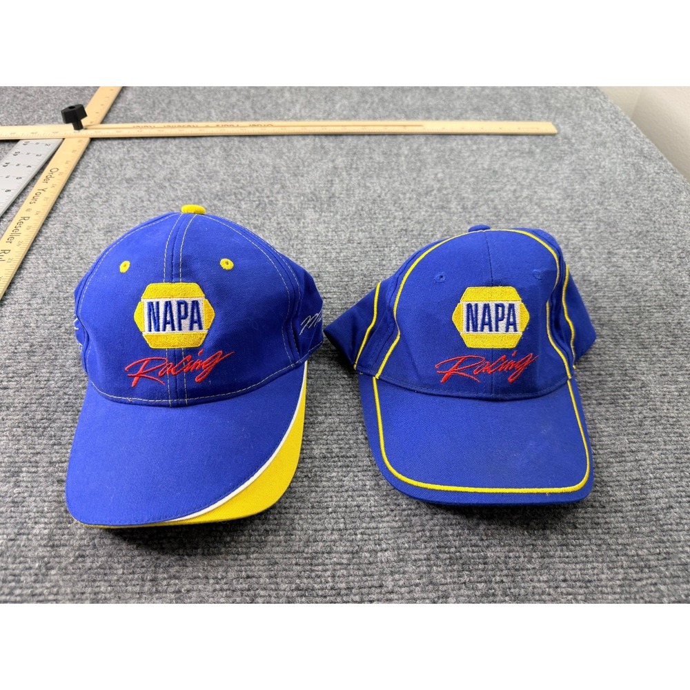 NAPA Racing Michael Waltrip 55 Ron Capps Mens Adjustable Blue Yellow Hats Caps‎